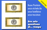 Non dentellato anche il nuovissimo Prioritario senza etichetta blu