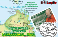 Bicentenario Garibaldino: dispaccio postale straordinario fino a Nizza
