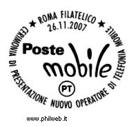 Anche un annullo speciale per il lancio di PosteMobile