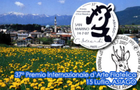 Annullo d'autore per la 37a edizione del Premio Asiago d'arte filatelica