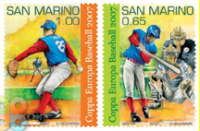 San Marino festeggia la Coppa Europa di Baseball con due francobolli