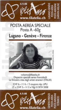 Dispaccio postale aereo Lugano-Ginevra-Firenze 
