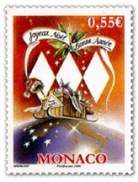 Una slitta e tanti regali per il Natale dentellato di Monaco