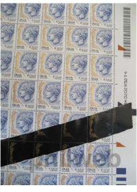 Carta ricongiunta su francobolli 2c Donne nell'Arte