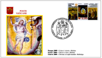 Pasqua 2009: busta ricordo dal Vaticano e annulli da Poste Italiane