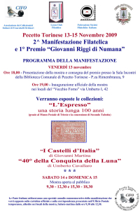 A novembre la 2a manifestazione filatelica dedicata a Riggi di Numana