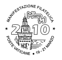 Milanofil: dal Vaticano il Castello Sforzesco in annullo