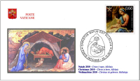 Natale 2010: busta ricordo delle Poste Vaticane