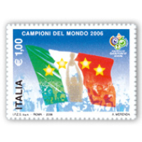 Italia Campione del Mondo di Calcio 2006: francobollo e minifoglio
