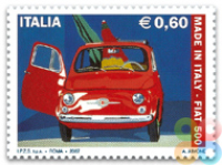 Un francobollo per i 50 anni della mitica Fiat 500
