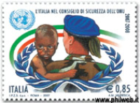 Un francobollo celebra l'Italia nel Consiglio di Sicurezza