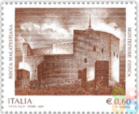 Un francobollo per la Rocca Malatestiana di Montefiore