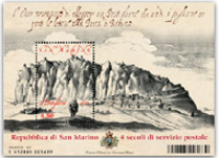 San Marino 2007: in foglietto una storica veduta del Titano
