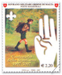 Centenario dello Scautismo: il francobollo delle Poste Magistrali