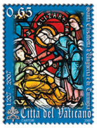 Francobollo vaticano per il VII Centenario della nascita di Santa Elisabetta