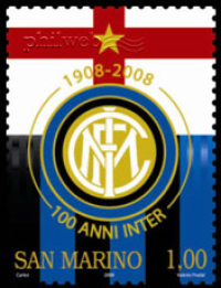 Inter: i francobolli del Centenario, by San Marino