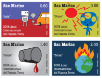 Quattro francobolli per ricordare i pericoli che corre la Terra