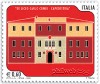 Liceo Combi di Capodistria: un francobollo tutto rosso
