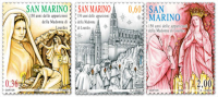 San Marino celebra con tre francobolli la Madonna di Lourdes
