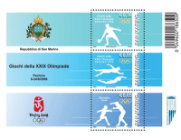 San Marino va alle Olimpiadi: un foglietto per Pechino 2008