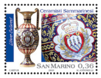 L'arte e la tradizione ceramista sammarinese in tre francobolli