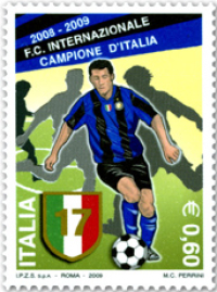 17 volte Campione d'Italia. Per l'Inter l'ennesimo francobollo