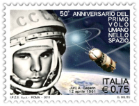50 anni fa il primo uomo nello spazio. Il francobollo italiano
