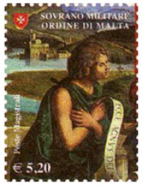 S. Giovanni Battista, patrono dello Smom: francobollo e foglietto