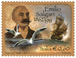 Un francobollo per Emilio Salgari, padre di Sandokan